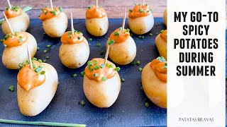 NoFry NoBake Spicy Patatas Bravas  The Perfect Summer Tapas Dish [upl. by Oak]