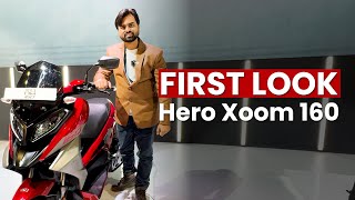 Hero Xoom 160 MaxiScooter Walkaround  Bharat Mobility Expo 2024 [upl. by Janerich]