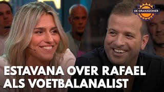 Wat vindt Estavana Polman van haar vriend Rafael van der Vaart als voetbalanalist  DE ORANJEZOMER [upl. by Neeloc]