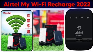 Airtel my wifi recharge kaise kare  Airtel my wifi  wifi hotspot recharge  My smart update [upl. by Galvan]