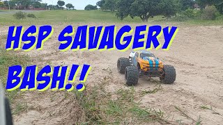 BASHING my HSP RC Truck  18th HSP Savagery [upl. by Hardej]