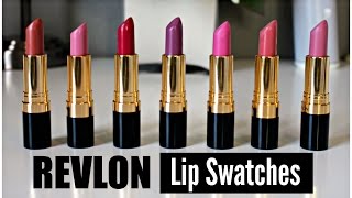 Revlon Super Lustrous Lipsticks Swatches  Matte Creme [upl. by Amalita320]