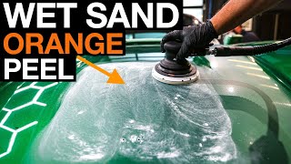 How to Wet Sand Orange Peel in Car Paint Porsche 911 [upl. by Studley]