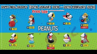 McDonald’s Happy Meal Toys 2018 – Peanuts Snoopy [upl. by Lenor]