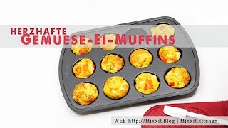 Herzhafte GemüseEiMuffins  aus der Pampered Chef Muffinform [upl. by Lumbard]