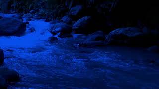 INSOMNIA RELIEF Fall Asleep Fast The Blue Forest amp river Dim Screen Binaural Beats Sleep Music🌛 [upl. by Rosenberger]