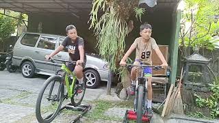 Berlatih ROLLER BIKE TRAINER  Semangat CYCLING COM SPENTWO Denpasar [upl. by Aihsei]