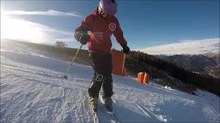 Skiing exercise edge and slide for intermediate skier [upl. by Laeno701]