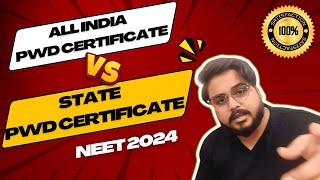 State Vs All India MCC PWD Candidates Disability Certificate Making Process MBBS Counselling neet [upl. by Aredna]