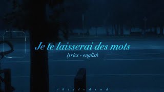 Patrick Watson  Je te laisserai des mots lyrics  english translate [upl. by Mitchiner73]