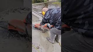 beton slopen beton zagen met Stihl Ts800 bij Shenhoff Sloopbedrijf [upl. by Ocsecnarf]