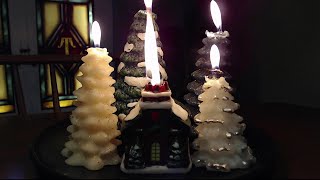 Snowy Church Diorama Candles TimeLapse [upl. by Timi]