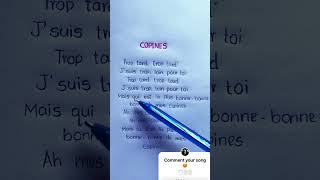 Copines❤️lyricsayanakamura songlyrics youtubeshorts handwriting lyrics music song [upl. by Acilegna]