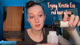 Trying Kristin Ess red hair gloss  Copper Penny  Emilee Russell [upl. by Anej43]