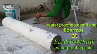 actual waterproofing use fibermat and ELASTOMERIC waterproofing paint [upl. by Mesics]