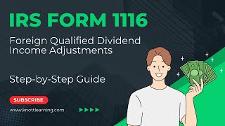 How to File Form 1116 with Adjustments for Foreign Qualified Dividend Income [upl. by Iloj822]