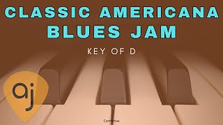 Classic Americana Blues Jam Track for Piano  Keys Play Along Backing Track alphajams [upl. by Gusella516]