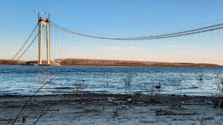 Pod Dunare Braila  Timelapse  Danube Bridge Sunset 12032022 [upl. by Nananne439]