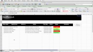 Excel  An Automated Action Tracker [upl. by Bowman]