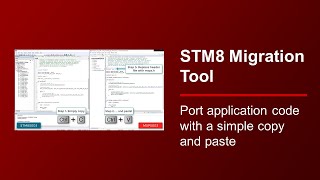 STM8S to MSPS migration tool demo [upl. by Arramat]