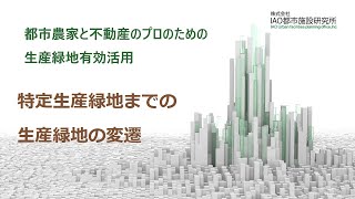 特定生産緑地までの生産緑地の変遷 [upl. by Htebasyle]