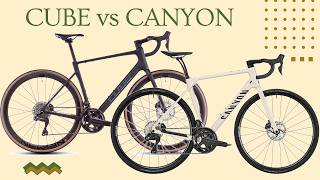 2025 CUBE ATTAIN C62 SLT £2999 vs CANYON ENDURACE CF 8 Di2 £3499  Head to Head [upl. by Nosyerg998]