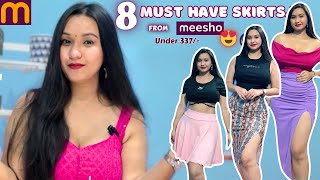 LATEST Meesho Skirts Haul Under Rs 400😍Pooja Jung Thapa [upl. by Gunning489]