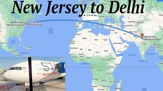 GOING INDIA NEW JERSEY TO AHMEDABAD VIA DELHI  AIR INDIA FLIGHT  NEWARK AIRPORT EWRN J [upl. by Picardi426]