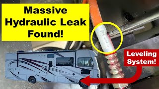 Diagnosing a massive hydraulic leak in our RV leveling jack system [upl. by Brinson675]