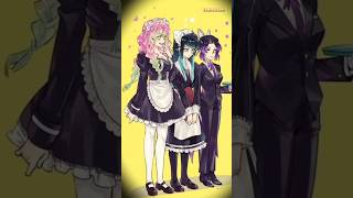 Mitsuri x muichiro x shinobu male and female version ✨ demonslayer edit cute trending shorts [upl. by Glynias]