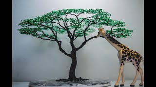 DIY arbol acacia de alambre DIY acacia wire tree [upl. by Ycnay542]