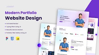 How To Make a Portfolio Website Design Using HTML CSS amp JS  Portfolio Website Design  Part2 [upl. by Airom]