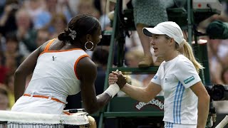 Serena Williams vs Justine Henin 2003 Wimbledon SF Highlights [upl. by Ardnuat]