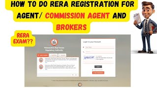 How To Do RERA Registration In Maharashtra for Agent Commission Agent And Brokers [upl. by Haidabej]