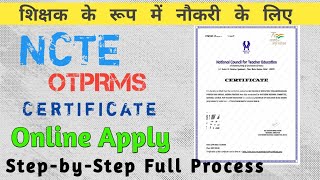 NCTE certificate apply online js utkal technical [upl. by Eerej]