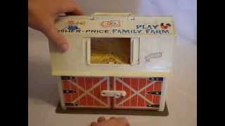 Vintage Fisher Price Play Family Farm Set 915 Barn Moos [upl. by Ile245]