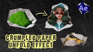 Crumple Paper Effect Green Screen  HD with Sound Effect [upl. by Enailuj]