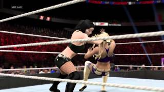 WWE 2K15 Summer Rae Vs Paige Raw [upl. by Aihsik]