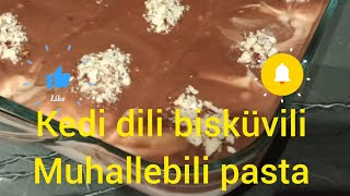 Kedi Dili Bisküvili Muhallebili Pasta 💜 [upl. by Henryetta]