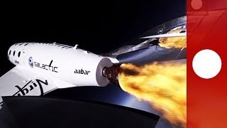 Stunning video Virgin Galactic SpaceShipTwo goes supersonic in test flight [upl. by Ping]