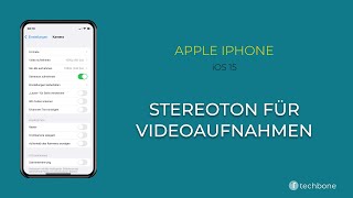 Stereoton für Videoaufnahmen deaktivieren  Apple iPhone iOS 15 [upl. by Adroj663]