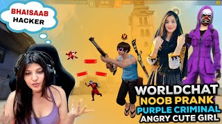 World Chat Noob Prank With Purple Criminal Bundle Cute Girl [upl. by Namaj]