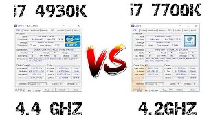 i7 4930K VS i7 7700K Cinebench R20 amp CPU Z [upl. by Ness]