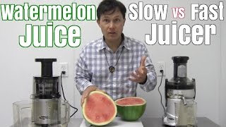 Slow vs Fast Watermelon Juice Which is Best Omega VSJ vs OMG [upl. by Hayikaz658]