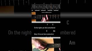 Dermot Kennedy  Outnumbered Accurate Guitar Tutorial TAB  Chords  Lyrics shorts [upl. by Anelahs]