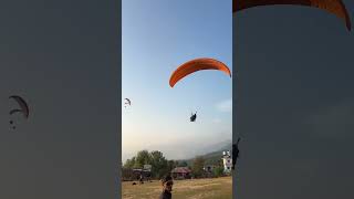 Sunset paragliding at bir billing birbillingparagliding youtubeshorts mountains paragliding [upl. by Shadow]