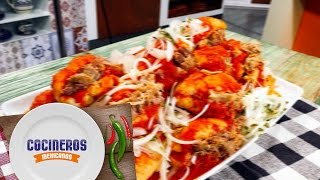 Receta Mini tortas ahogadas  Cocineros Mexicanos [upl. by Nommad]