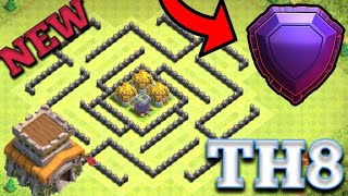 NEW Best TH8 Base Layout 2019 Anti 1 Star With Replay Proof Best Town Hall 8 Base [upl. by Ehgit57]