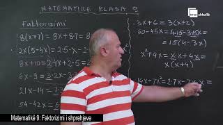 Faktorizimi i shprehjeve Matematikë 9 [upl. by Nnylrefinnej]