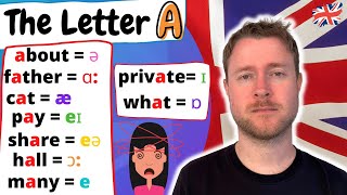 English Pronunciation  The Letter A  9 Ways to Pronounce the Letter A [upl. by Hugon]